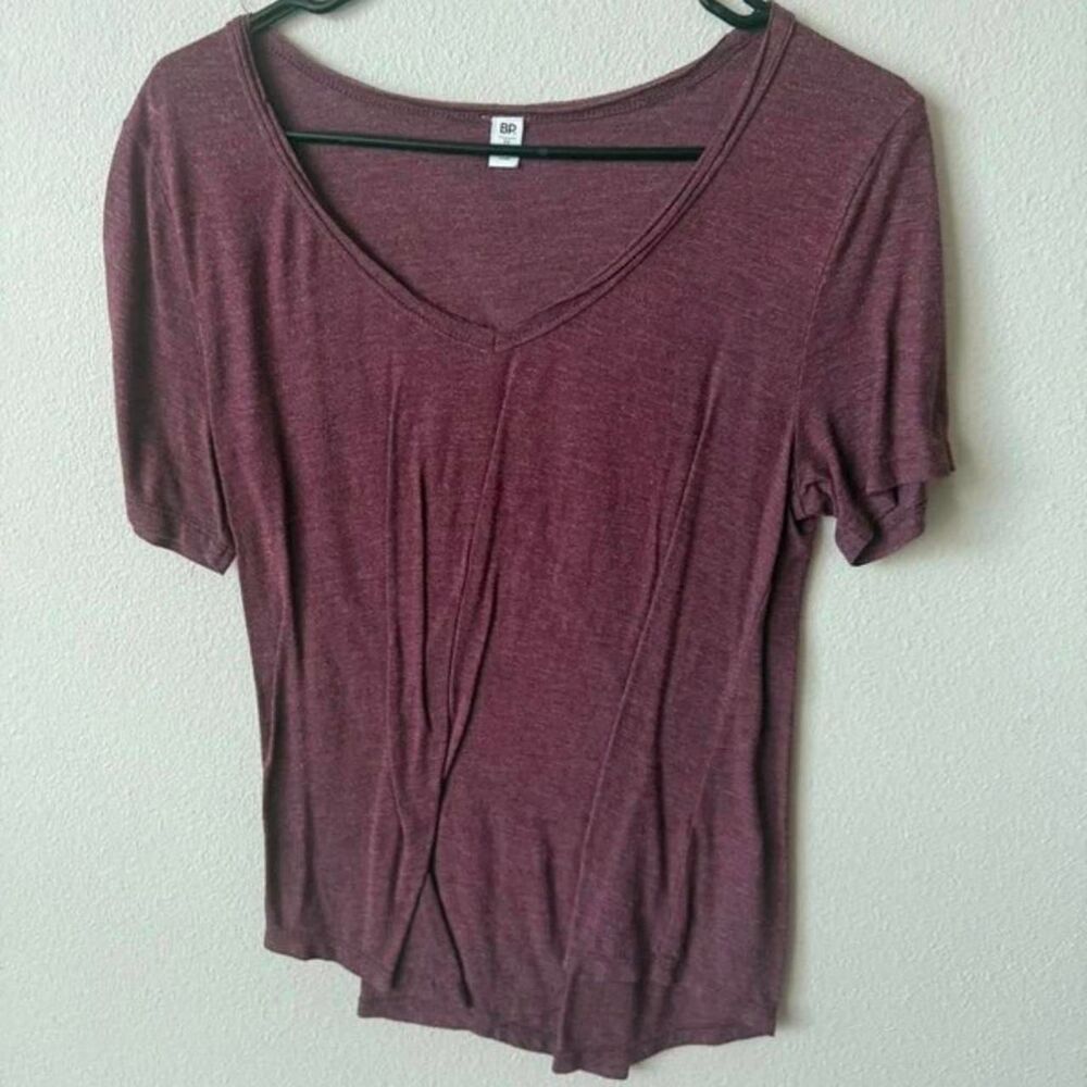 Bp Women's Burgundy and Red T-shirt